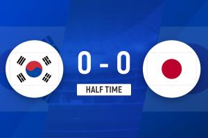 半场-U23韩国暂0-0日本U23 布莱恩·世雄伤退双方均零射正
